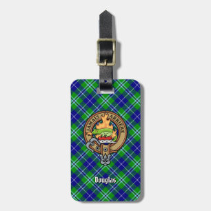Étiquette À Bagage Clan Douglas Crest sur Tartan