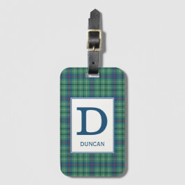 Étiquette À Bagage Clan Duncan Tartan Monogrammé