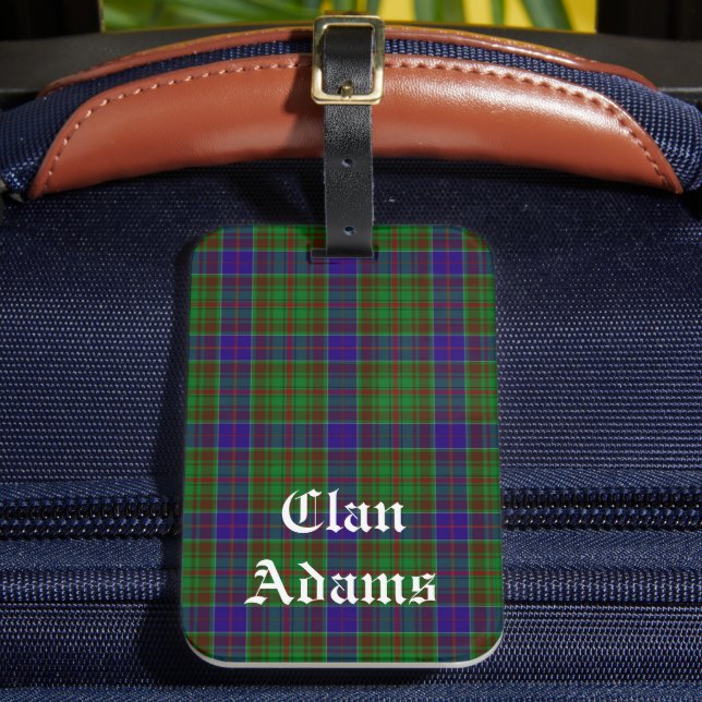 Étiquette À Bagage Clan écossais Adams Tartan Plaid (Insitu Rectoal 2)