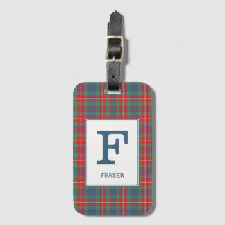 Étiquette À Bagage Clan Fraser de Lovat Ancient Tartan Monogrammé