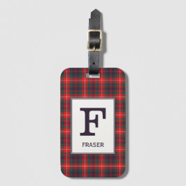 Étiquette À Bagage Clan Fraser de Lovat Tartan Monogrammé