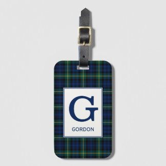 Étiquette À Bagage Clan Gordon Tartan Monogrammed