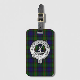 Étiquette À Bagage Clan Gunn Crest & Tartan
