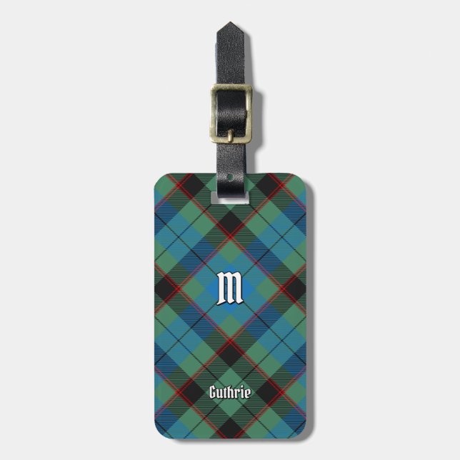 Étiquette À Bagage Clan Guthrie Tartan (Devant Vertical)