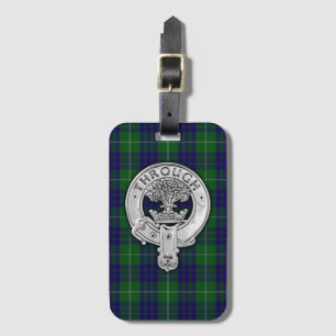 Étiquette À Bagage Clan Hamilton Crest & Hunter Tartan