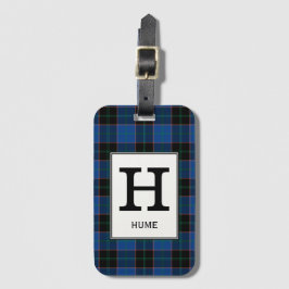 Étiquette À Bagage Clan Hume Tartan Monogrammé