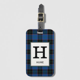 Étiquette À Bagage Clan Hume Tartan Monogrammé