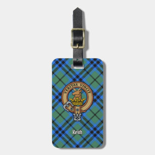 Étiquette À Bagage Clan Keith Crest sur Tartan