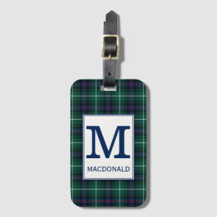 Étiquette À Bagage Clan MacDonald Tartan Monogrammed