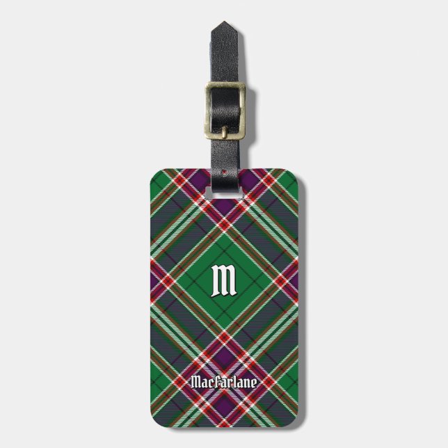 Étiquette À Bagage Clan MacFarlane Chasse moderne Tartan (Devant Vertical)