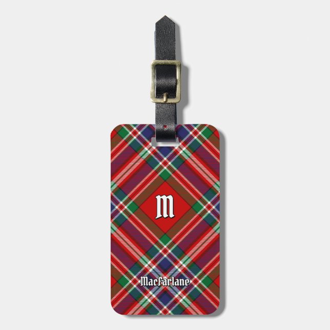 Étiquette À Bagage Clan MacFarlane Red Tartan (Devant Vertical)