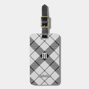 Étiquette À Bagage Clan MacFarlane Tartan noir et blanc