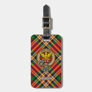 Étiquette À Bagage Clan MacGill Crest sur Tartan