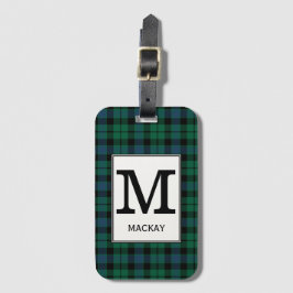 Étiquette À Bagage Clan MacKay Tartan Monogrammed