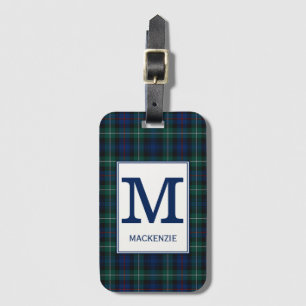 Étiquette À Bagage Clan Mackenzie Tartan Monogrammé