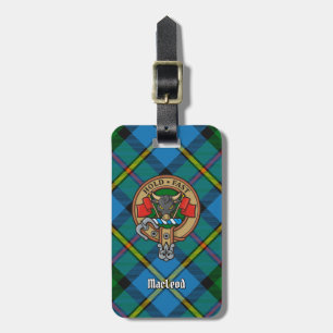 Étiquette À Bagage Clan MacLeod Crest sur la chasse Tartan
