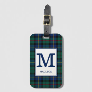 Étiquette À Bagage Clan MacLeod de Skye Tartan Monogrammed