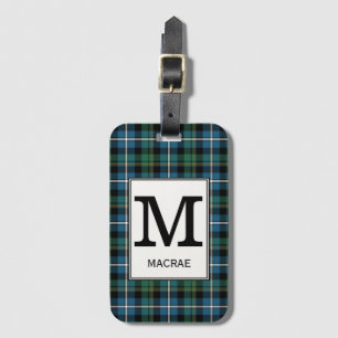 Étiquette À Bagage Clan MacRae Chasse Tartan Monogrammé
