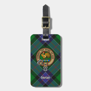 Étiquette À Bagage Clan Sinclair Crest sur la chasse Tartan