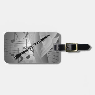 Étiquette À Bagage Clarinet aux accents musicaux