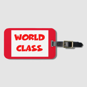 Étiquette À Bagage Classe mondiale