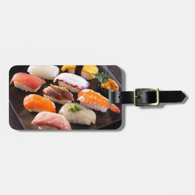 Étiquette À Bagage Classic Sushi Favorites – Japanese Food Luggage Ta (Devant horizontal)