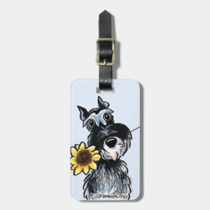 Étiquette À Bagage Classique Sunny Schnauzer