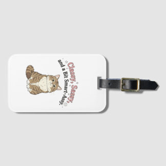 Étiquette À Bagage Classy, Sassy & Smart-Assy Cat Design
