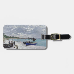 Étiquette À Bagage Claude Monet   la plage chez Sainte-Adresse