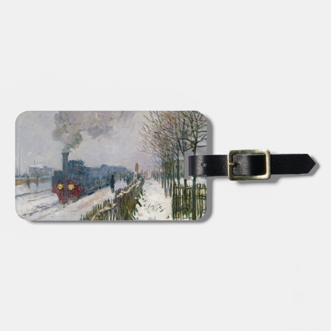 Étiquette À Bagage Claude Monet - Train dans la neige / La Locomotive (Devant horizontal)