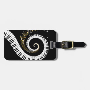 Étiquette À Bagage Clés de piano et notes personnalisées de musique