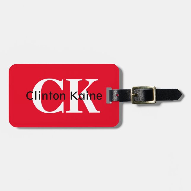 Étiquette À Bagage Clinton Kaine - CK 2016 (Devant horizontal)