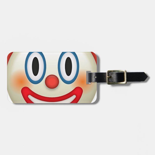 Étiquette À Bagage Clown fou Emoji (Devant horizontal)