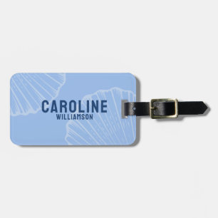 Étiquette À Bagage Coastal Simple marine moderne marine marine bleu c