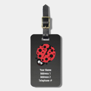 Étiquette À Bagage Coccinelle ; Fibre de carbone de Faux