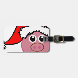 Étiquette À Bagage cochon de noël