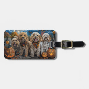 Étiquette À Bagage Cockapoo Halloween Épouvantable