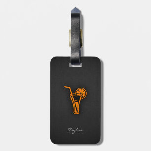 Étiquette À Bagage Cocktail orange