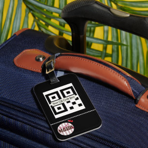 Étiquette À Bagage Code barre, Logo, Nom Bagages Tags