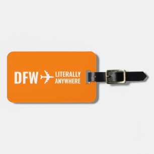 Étiquette À Bagage Code d'aéroport personnalisé Funny Orange Bagages