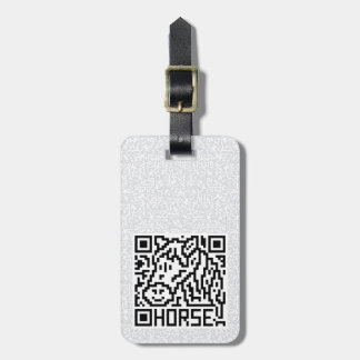 Étiquette À Bagage Code de QR le cheval