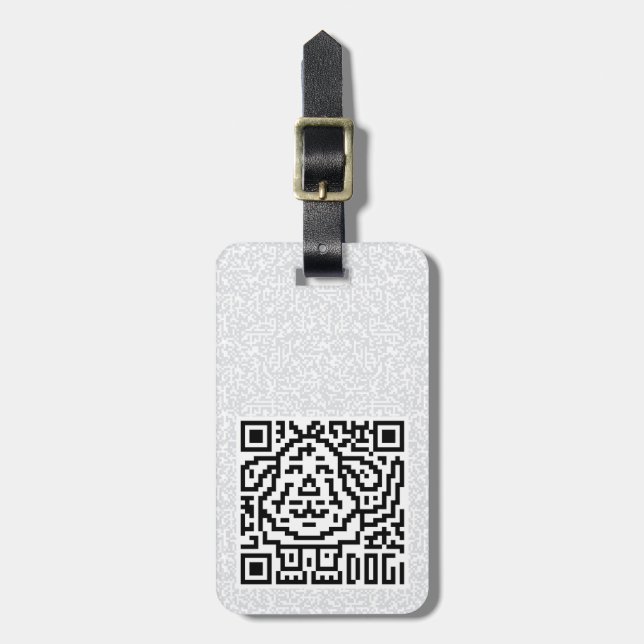 Étiquette À Bagage Code de QR le chien (Devant Vertical)