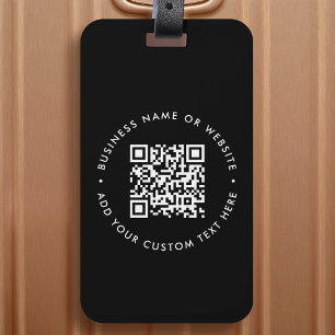 Étiquette À Bagage Code QR   Black Business Website Design Moderne