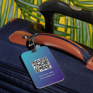 Étiquette À Bagage Code QR Code personnalisé Adresse du site Web Anal