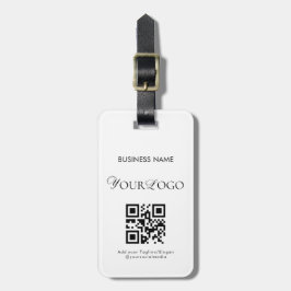 Étiquette À Bagage Code QR du logo de l'entreprise sur mesure horizon