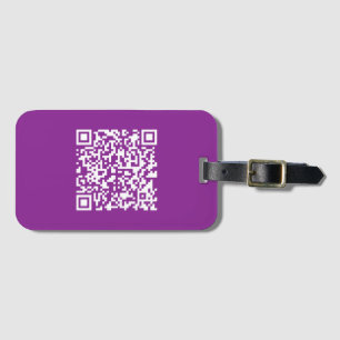 Étiquette À Bagage Code QR instantané avec votre URL de site Web Po