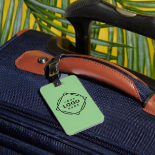 Étiquette À Bagage Code QR noir élégant et élégant