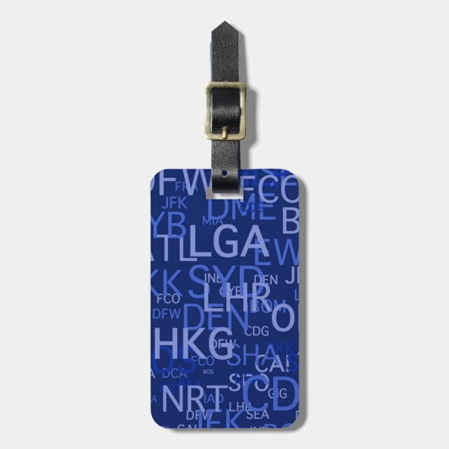 Étiquette À Bagage Codes personnalisés d'aéroport (Devant Vertical)