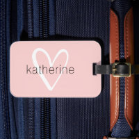 Coeur Chic Personnalisé Rose Blush