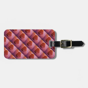 Étiquette À Bagage coeur rose corail